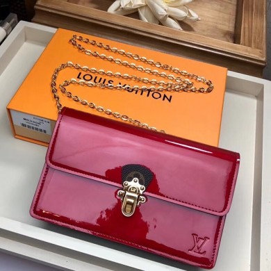 Louis Vuitton Original CHERRYWOOD CHAIN WALLET M63306 red GL00205