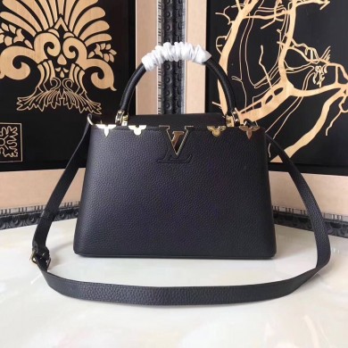 Louis Vuitton original Elegant Capucines BB Bags M94517 black GL00264