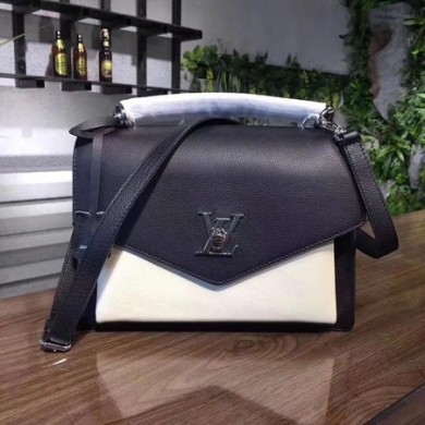 louis vuitton original Leather MY LOCKME 54849 black with white GL01298