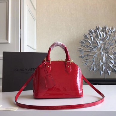 Louis vuitton original Monogam vernis Alma BB M91606 red GL00485