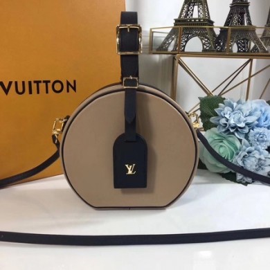 Louis Vuitton PETITE BOITE CHAPEAU M43510 Apricot with black GL03243