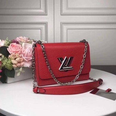 Louis Vuitton TWIST Original leather Shoulder Bag M50280 red GL00100