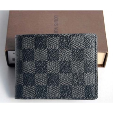 Louis Vuitton Wallet N62663 Damier Graphite Multiple For Bills And Credit Card GL03475