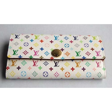 Louis Vuitton White Multicolor Pochette wallet M60004 GL00705