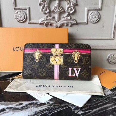 Louis Vuitton Zippy Wallet Monogram Canvas M62616 rose GL03414