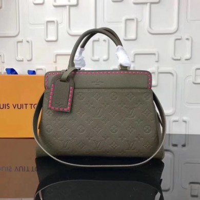 Luxury Fake Louis Vuitton mongram empreinte original leather VOSGES M43249 Khaki GL04266