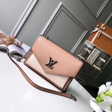 Luxury Louis Vuitton MYLOCKME BB M51418 apricot &white GL02727