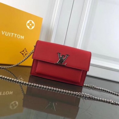 Quality Louis Vuitton MYLOCKME BB CHAIN LOUISE M63471 red GL02740