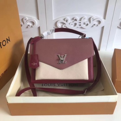 Replica AAA Louis vuitton original MY LOCKME M54849 pink&white GL00793