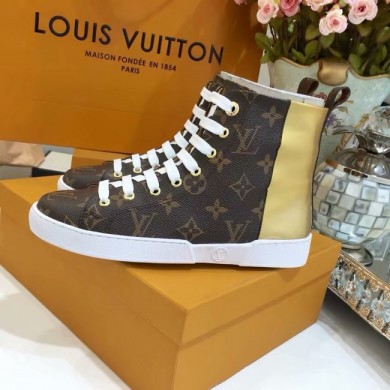 Replica Cheap Louis Vuitton DIGITAL EXCLUSIVE HEART SNEAKER BOOT LV902SY yellow GL02269