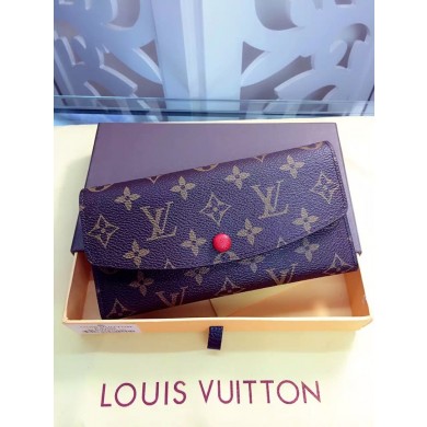 Replica High Quality Louis Vuitton Monogram Canvas Wallet 60136 Red GL02774