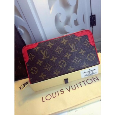 Replica Louis Vuitton Damier Ebene Canvas Wallet M61188 Red GL00496