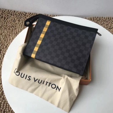 Replica Louis vuitton Damier Graphite Clutch Bag N64444 yellow GL00974