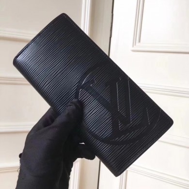 Replica Louis Vuitton EPI leather Wallet 63511 black GL04443