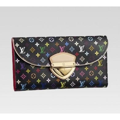 Replica Louis Vuitton handbag monogram multicolore black eugenie wallet m93738 (grenade lining) GL00591