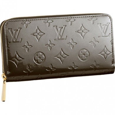 Replica Louis Vuitton M93723 Monogram Vernis Zippy Wallet Vert Bronze GL04421