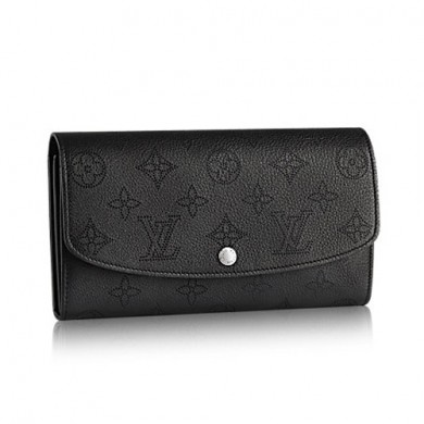 Replica Louis Vuitton Mahina Leather Iris Wallet M60143 Noir GL00645