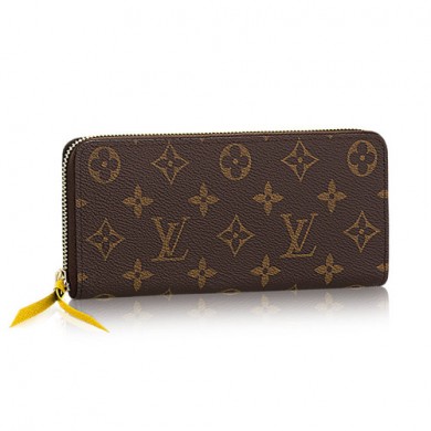 Replica Louis Vuitton Monogram Canvas Clemence Wallet M60744 Mimosa GL04380