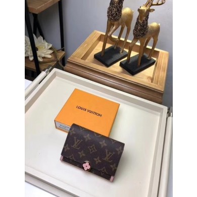 Replica Louis vuitton monogram canvas flore wallet 64587 pink GL03859