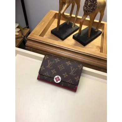 Replica Louis vuitton monogram canvas flore wallet 64587 rose GL02437