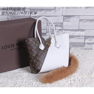 Replica Louis Vuitton Monogram Canvas KIMONO Bag 40458 White GL03539