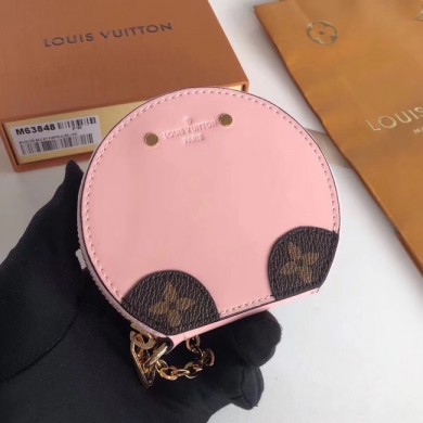 Replica Louis Vuitton Monogram Vernis original MICRO BOITE CHAPEAU MM63484 pink GL00023