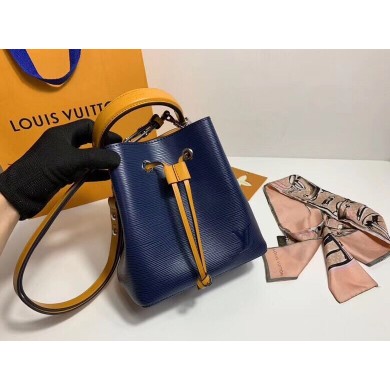 Replica Louis Vuitton Original Epi Leather Neonoe BB Bag M53612 Navy GL01222