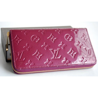 Top Louis Vuitton Wallet M93575 Monogram Vernis Zippy purple GL04505