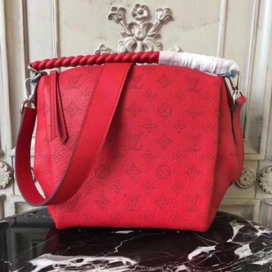 Top Replica Louis Vuitton original Mahina Leather BABYLONE 51223 red GL01043