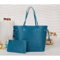 2013 louis vuitton epi leather bag neverfull mm m40930 lake blue GL02360