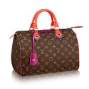 Best Louis Vuitton Monogram Canvas Speedy 30 Totem M41665 Flamingo GL01895