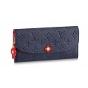 Fake Louis Vuitton EMILIE WALLET M63918 Navy Blue GL03126