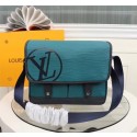 Fake LOUIS VUITTON MESSENGER PM M53492 blue GL02973