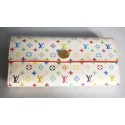 Imitation Louis Vuitton handbag monogram multicolore white sarah wallet m93743 (citron lining) GL02617