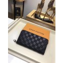 Louis Vuitton DAMIER ZIPPY Wallet N60015 black GL03454