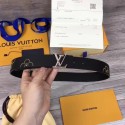 Luxury Louis Vuitton ICONIC 35MM BELT M0062bV BLACK GL02675