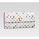 Replica Louis Vuitton handbag monogram multicolore white sarah wallet m93744 (litchi lining) GL04139