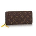 Replica Louis Vuitton Monogram Canvas Clemence Wallet M60744 Mimosa GL04380