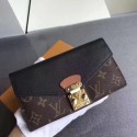 Replica Louis Vuitton Monogram Canvas Padlock Wallet M58414 black GL03354