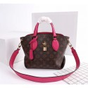 Replica Luxury Louis Vuitton Monogram Canvas FLOWER ZIPPED TOTE BB M44350 rose GL03252