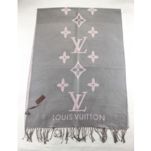 2015 Louis Vuitton scarf cashmere cotton 102 gray Scarf GL00165