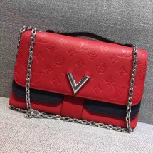 2017 louis vuitton original leather very chain bag M42901 red GL01938