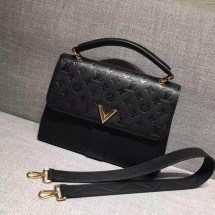 2017 louis vuitton original leather very one handle bag M42904 black GL02550