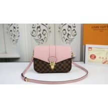 Best Louis vuitton damier ebene clapton pm bag N44243 pink GL04524