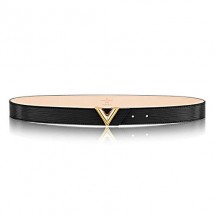 Best Quality Louis Vuitton Epi Calf Leather Essenitial V 30MM Belt M9021W Black GL03511