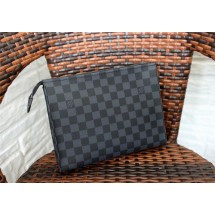 Copy Best Quality Louis Vuitton Clutch Bag M47542 Black GL02115