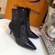 Copy Louis Vuitton MATCHMAKE ANKLE BOOT LV907SY black&brown GL02110