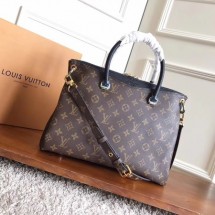 Copy Louis Vuitton Monogram Canvas Pallas Original leather M42810 black GL01207