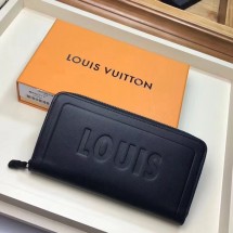 Copy Louis vuitton zippy wallet 60017 black GL00677