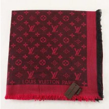 Fake 2015 Louis Vuitton scarf cashmere cotton 099-8 black&red GL04072